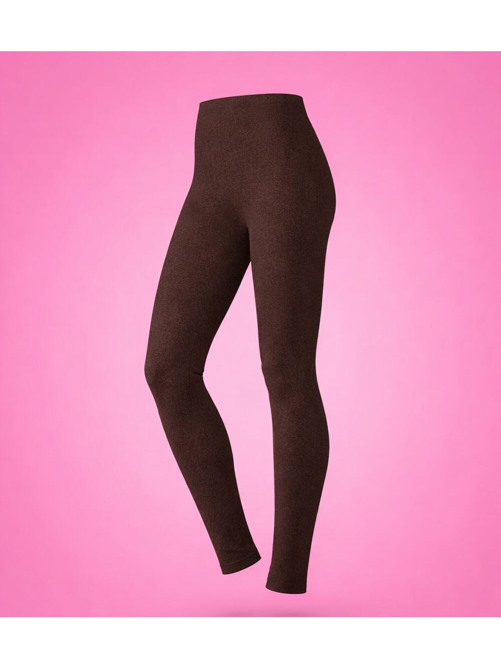 New Ladies Brown Super Soft Fashion Leggings Size Medium